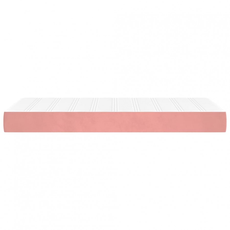 Matelas de lit à ressorts ensachés Rose 80x200x20 cm Velours