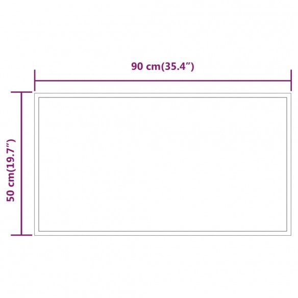 Miroir de salle de bain à LED 50x90 cm