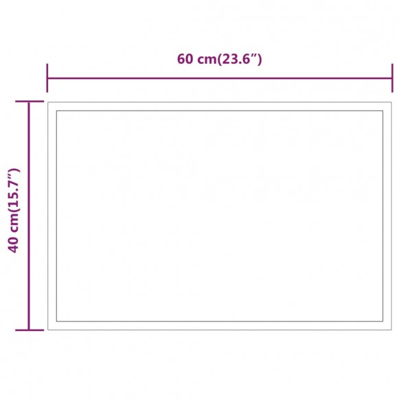 Miroir de salle de bain à LED 40x60 cm