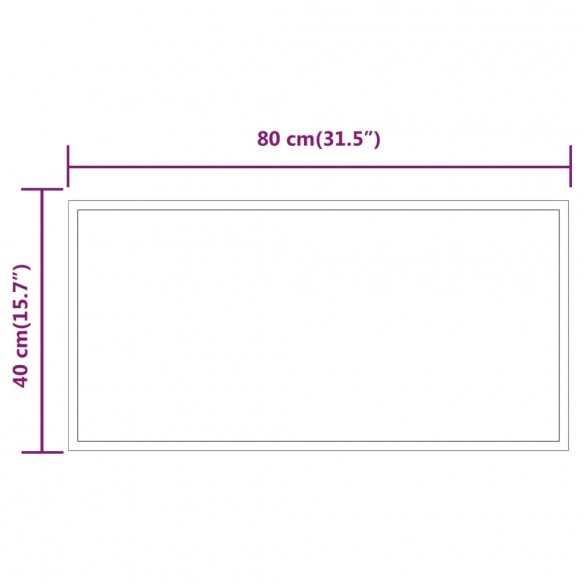 Miroir de salle de bain à LED 80x40 cm