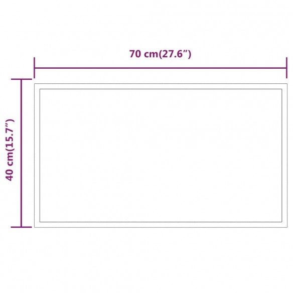 Miroir de salle de bain à LED 40x70 cm