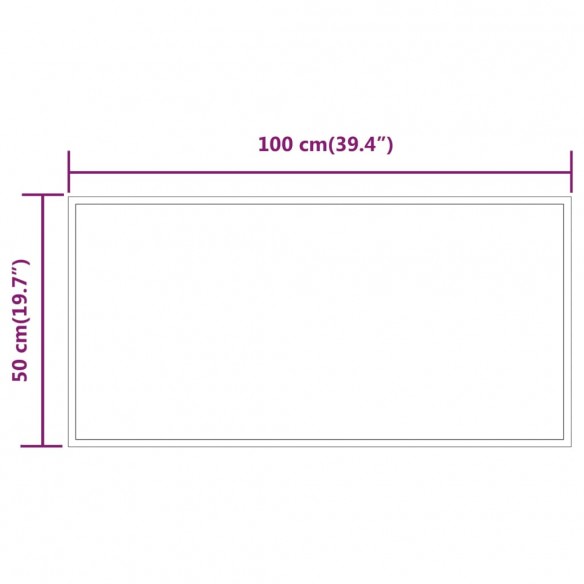 Miroir de salle de bain à LED 50x100 cm