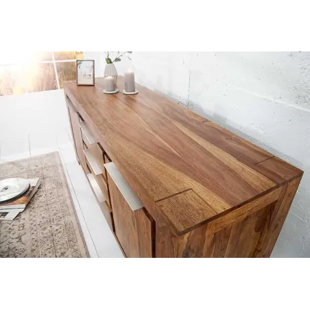 Buffet en Bois Massif Sheesham – 2 Portes & 3 Tiroirs| Je commande !