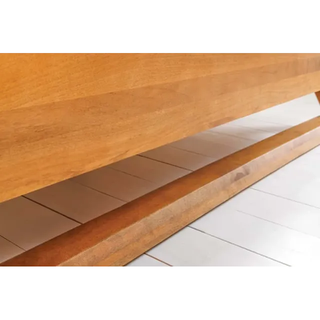 Lit double en bois massif de manguier 180 x 200 cm – Sculpté à la main, finition brune élégante