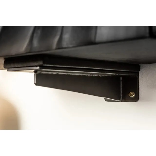 Meuble TV suspendu SCORPION 160 cm – Bois massif de manguier noir sculpté à la main, design moderne