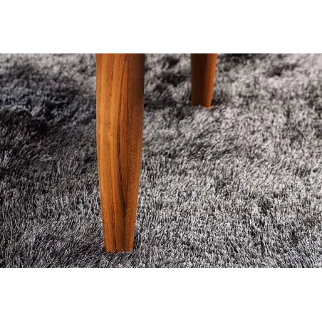 Console en bois massif d'acacia 105 cm – Finition miel rétro avec tiroirs et poignées dorées