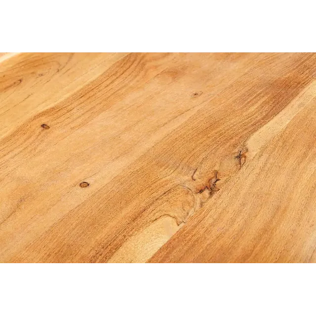 Bureau en bois massif d’Acacia 135 cm – Finition Miel avec tiroirs de rangement & design rétro