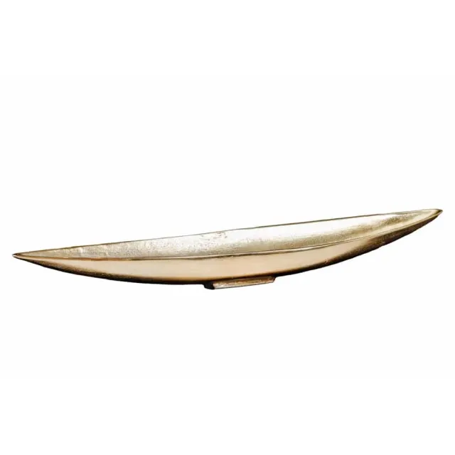 Coupe décorative GOLD LEAF 80 cm – Aluminium doré antique, fabrication artisanale