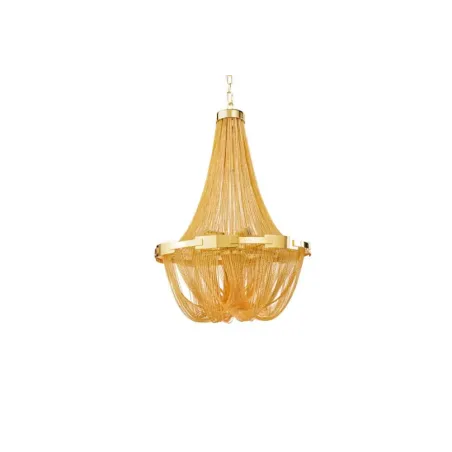 Lustre extravagant ROYAL XL 70cm – Suspension dorée en métal avec chaînes fines
