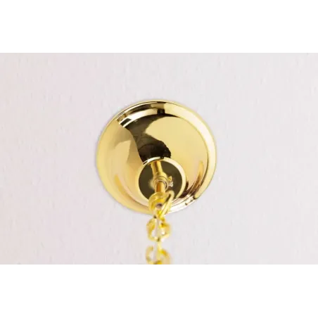 Lustre extravagant ROYAL XL 70cm – Suspension dorée en métal avec chaînes fines