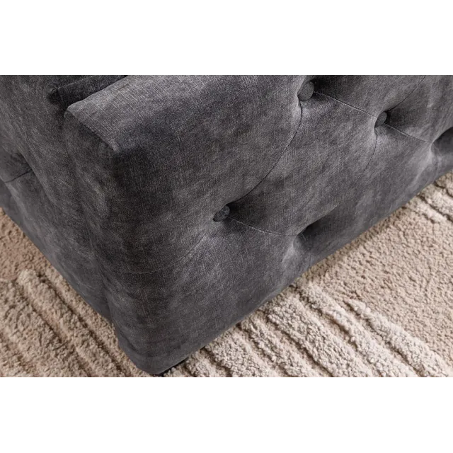 Boxbett PARIS 160x200cm – Lit double Chesterfield en velours gris avec rangement intégré Boxbett PARIS 160x200cm – Lit double Chesterfield en velours gris avec rangement intégré