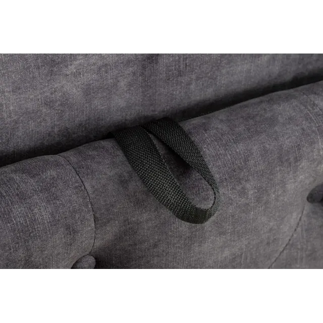 Boxbett PARIS 180x200cm – Lit double Chesterfield en velours gris avec coffre de rangement, matelas et topper inclus Boxbett PARIS 180x200cm – Lit double Chesterfield en velours gris avec coffre de rangement, matelas et topper inclus