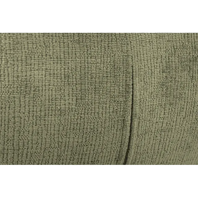 Chaise rétro pivotante UNIQUE – Tissu chenille vert avec accoudoirs & pieds en métal noir