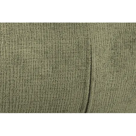 Chaise rétro pivotante UNIQUE – Tissu chenille vert avec accoudoirs & pieds en métal noir