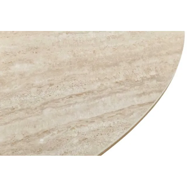 Table à manger extensible UNIQUE 160–200 cm – Plateau en céramique travertin & pied colonne en chêne naturel Table à manger extensible UNIQUE 160–200 cm – Plateau en céramique travertin & pied colonne en chêne naturel