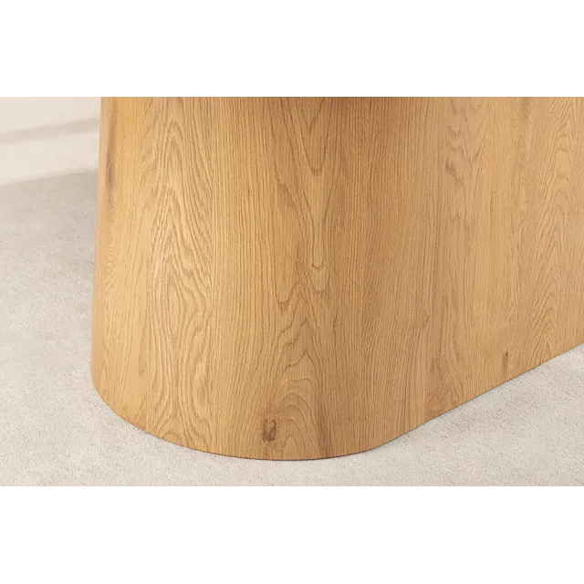 Table ovale en céramique blanche 200 cm – Design marbre & pied colonne en chêne Table ovale en céramique blanche 200 cm – Design marbre & pied colonne en chêne