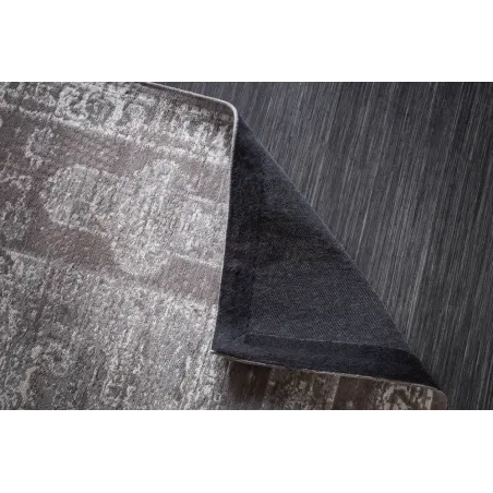 Tapis oriental PURE UNIQUE XXL 350x240 cm – Coton gris antique avec motifs géométriques élégants