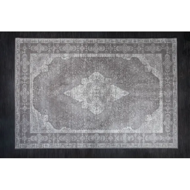 Tapis oriental PURE UNIQUE XXL 350x240 cm – Coton gris antique avec motifs géométriques élégants Tapis oriental PURE UNIQUE XXL 350x240 cm – Coton gris antique avec motifs géométriques élégants