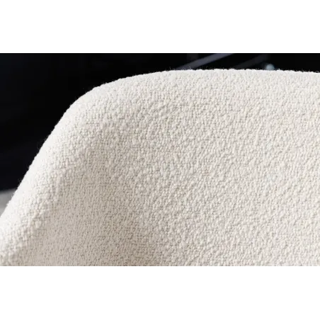 Chaise design VOGUE – Tissu bouclé blanc avec structure en métal doré | Élégance & confort