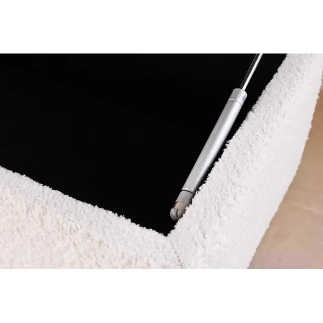 Banquette coffre moderne LOFT – 100 cm – Tissu bouclé blanc & structure métal noir | Assise confortable avec rangement intégré Banquette coffre moderne LOFT – 100 cm – Tissu bouclé blanc & structure métal noir | Assise confortable avec rangement intégré