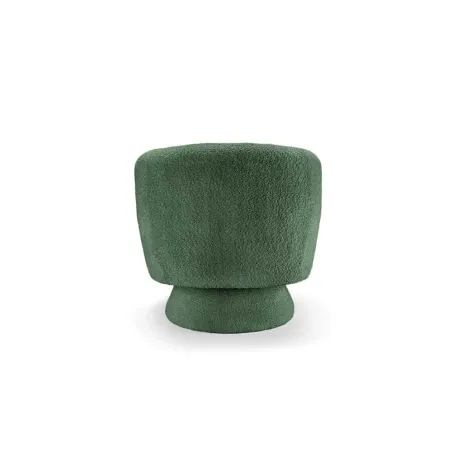 Fauteuil pivotant BOSSA NOVA – 80 cm – Tissu bouclé vert mousse | Confort moelleux & design tendance
