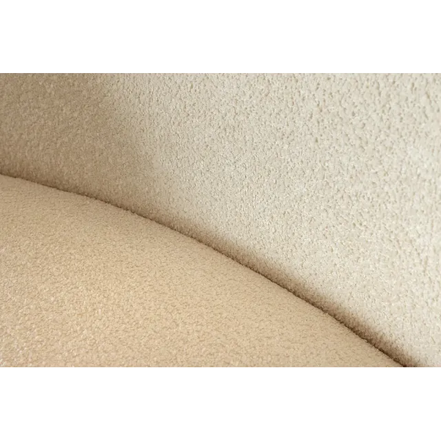 Canapé 3 places ATELIER – 230 cm – Tissu bouclé beige, coussins inclus, design moderne