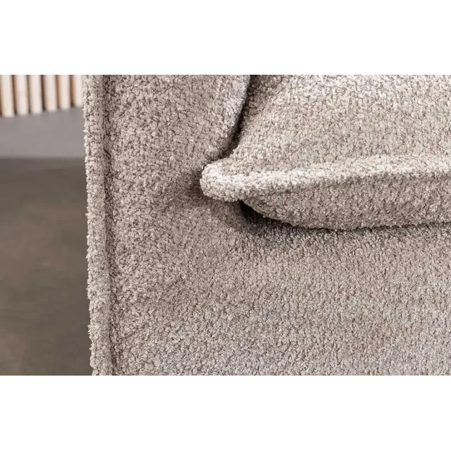Canapé HEAVEN 3 places – 200 cm – Tissu bouclé champagner beige, coussins inclus, assise à ressorts Nosag
