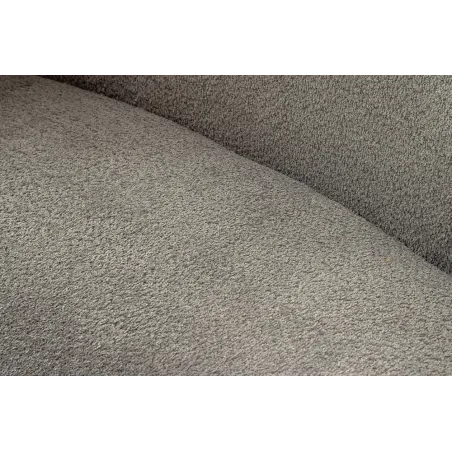Canapé 3 places ATELIER – 230 cm – Tissu bouclé gris avec coussins inclus, design contemporain