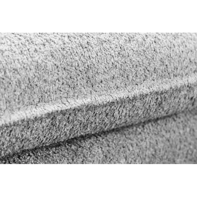 Canapé 3 places HEAVEN 200 cm en tissu bouclé gris – Grand canapé cosy avec assise à ressorts et 9 coussins inclus