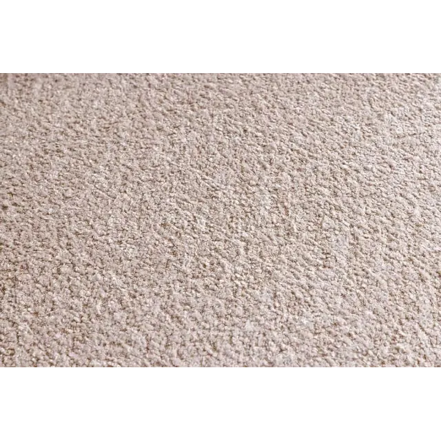 Canapé 3 places ART DÉCO 200 cm en tissu bouclé beige – canapé moderne avec coussins inclus et pieds noirs