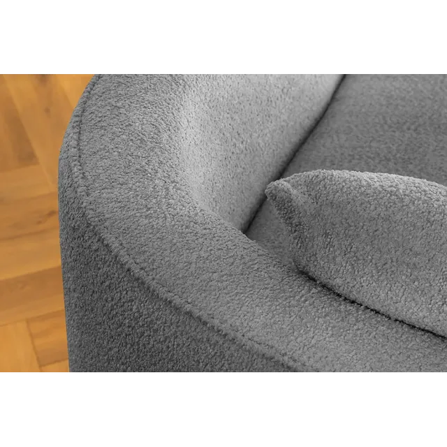 Canapé XXL ATELIER L 330 cm en tissu bouclé gris – Grand sofa moderne 4 places avec coussins inclus Canapé XXL ATELIER L 330 cm en tissu bouclé gris – Grand sofa moderne 4 places avec coussins inclus