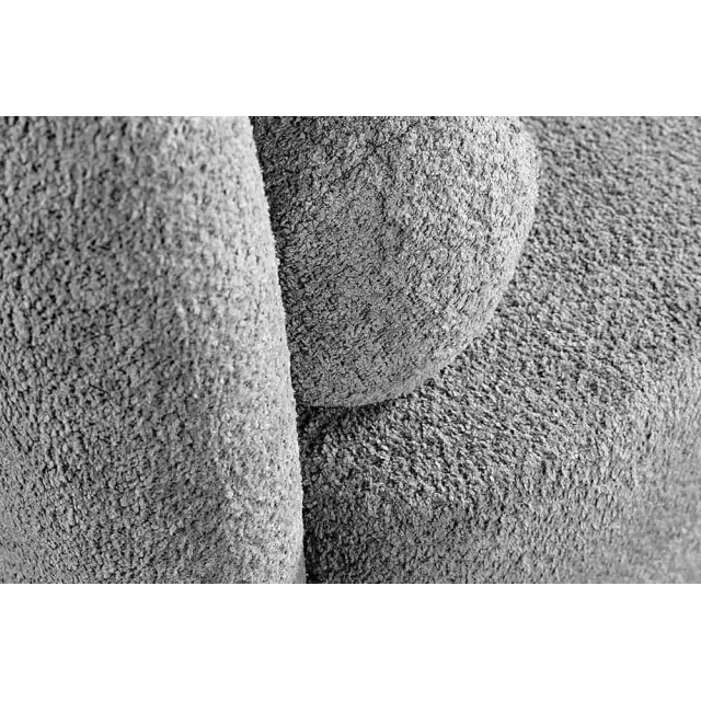 Canapé 3 places ART DÉCO 200 cm gris en tissu bouclé – Sofa moderne avec coussins et pieds noirs Canapé 3 places ART DÉCO 200 cm gris en tissu bouclé – Sofa moderne avec coussins et pieds noirs