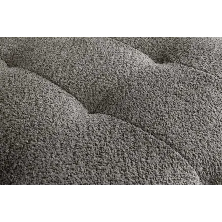 Canapé XXL ROYAL 295 cm gris en tissu bouclé – Grand canapé moderne avec assise à ressorts & 7 coussins inclus