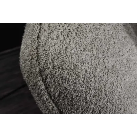 Canapé XXL ROYAL 295 cm gris en tissu bouclé – Grand canapé moderne avec assise à ressorts & 7 coussins inclus