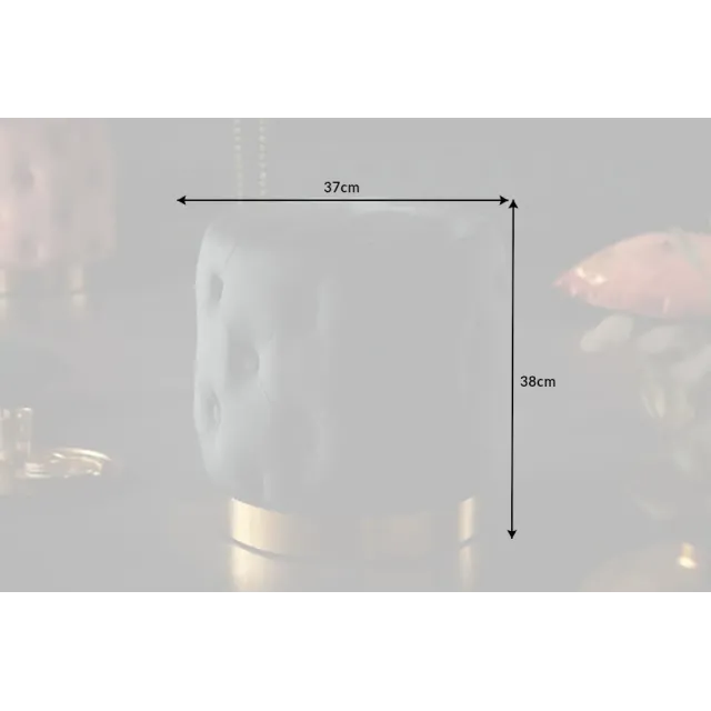 Pouf design baroque moderne – Velours noir & socle doré – 40 cm Pouf design baroque moderne – Velours noir & socle doré – 40 cm