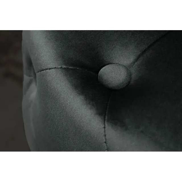 Pouf design baroque moderne – Velours noir & socle doré – 40 cm Pouf design baroque moderne – Velours noir & socle doré – 40 cm