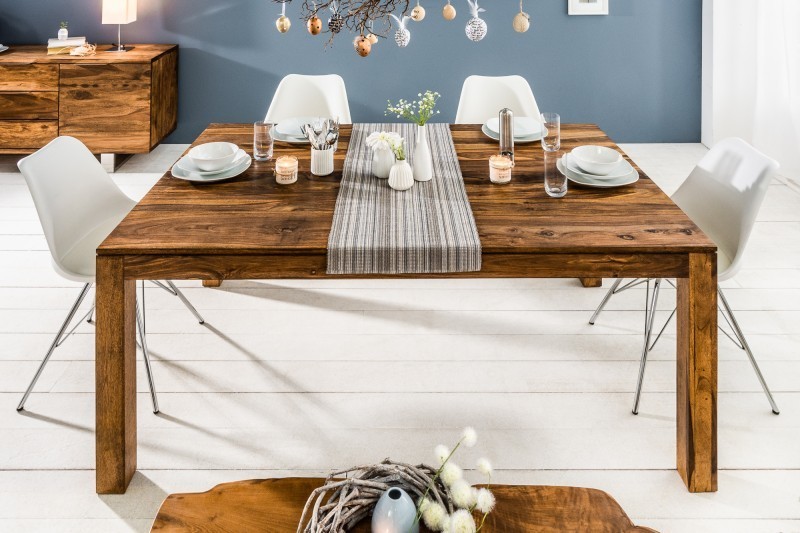 Table de salle à manger extensible 160-240 cm  en bois massif