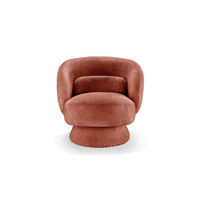 Fauteuil design BOSSA NOVA rotatif 360° – Bouclé effet rouille, confort moderne et style vintage Fauteuil design BOSSA NOVA rotatif 360° – Bouclé effet rouille, confort moderne et style vintage