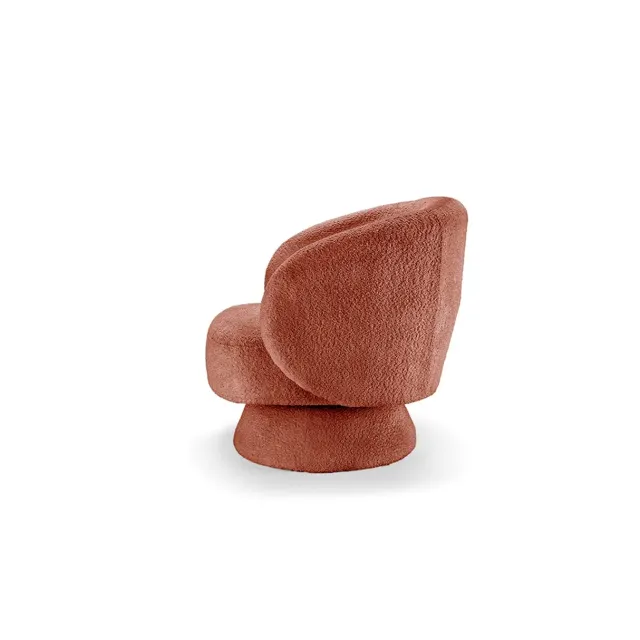 Fauteuil design BOSSA NOVA rotatif 360° – Bouclé effet rouille, confort moderne et style vintage Fauteuil design BOSSA NOVA rotatif 360° – Bouclé effet rouille, confort moderne et style vintage