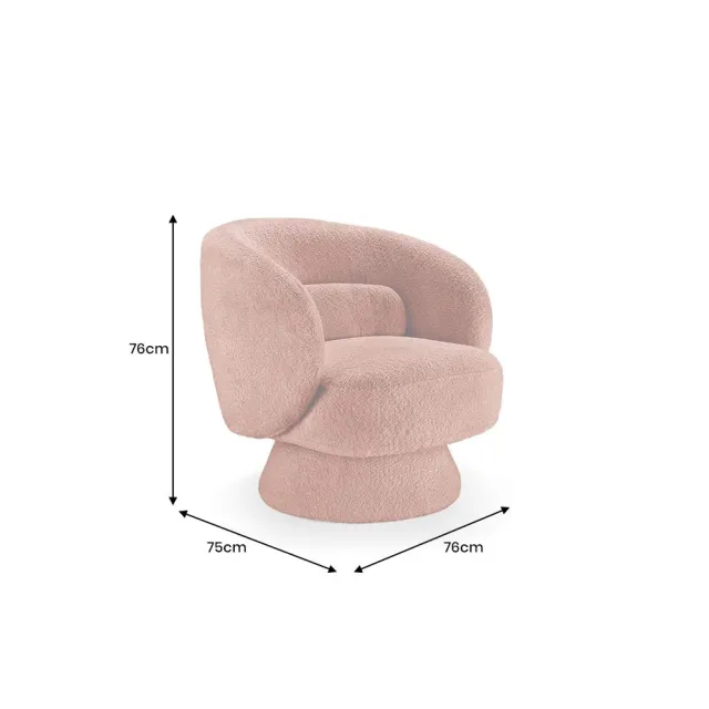 Fauteuil design BOSSA NOVA rotatif 360° – Bouclé effet rouille, confort moderne et style vintage Fauteuil design BOSSA NOVA rotatif 360° – Bouclé effet rouille, confort moderne et style vintage