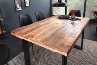 Table à manger de 120cm en bois massif coloris naturel
