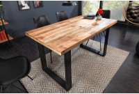 Table à manger de 120cm en bois massif coloris naturel