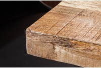 Table à manger de 120cm en bois massif coloris naturel