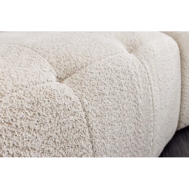 Canapé XXL ROYAL 295 cm – Bouclé champagne beige avec coussins, assise à ressorts et design moderne Canapé XXL ROYAL 295 cm – Bouclé champagne beige avec coussins, assise à ressorts et design moderne