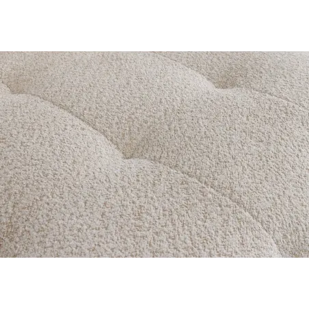 Canapé XXL ROYAL 295 cm – Bouclé champagne beige avec coussins, assise à ressorts et design moderne