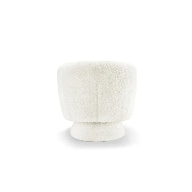 Fauteuil design BOSSA NOVA rotatif 360° – Bouclé blanc moderne et confortable