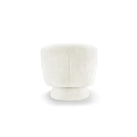 Fauteuil design BOSSA NOVA rotatif 360° – Bouclé blanc moderne et confortable
