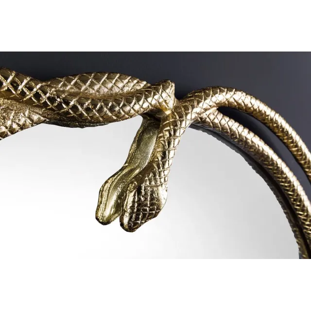 Miroir mural SNAKE XL 85 cm – Design serpent doré en métal sculpté, style luxueux et original Miroir mural SNAKE XL 85 cm – Design serpent doré en métal sculpté, style luxueux et original