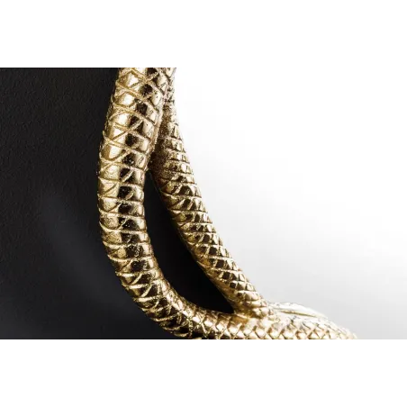 Miroir mural SNAKE XL 85 cm – Design serpent doré en métal sculpté, style luxueux et original