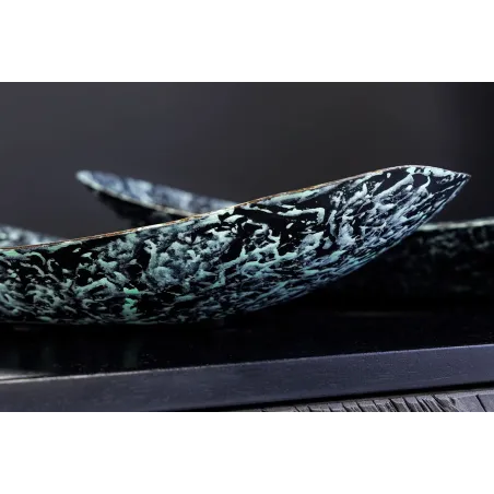 Set de 2 coupelles décoratives ORIENT – Métal doré 45 cm & 36 cm, finition martelée avec patine, fabrication artisanale